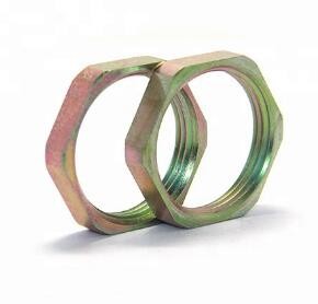 China Custom Brass Heavy Hex Nuts / Hex Panel Nut M4 X 12 Size With Grade 4.8 on sale