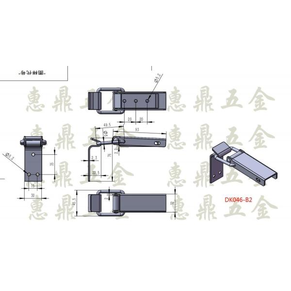 Gold Blue Zinc Small Over Center Draw Latches Antioxidant ODM