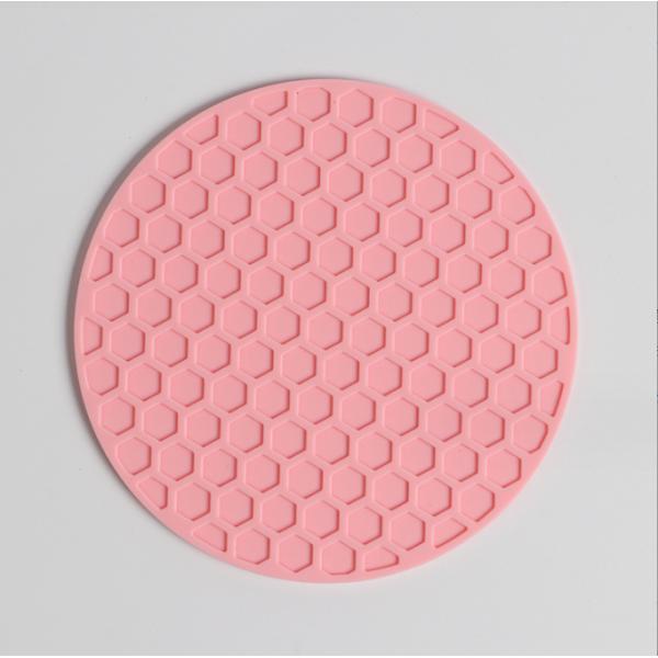 Deep Grooved Absorbent Silicone Coaster Pad Mat for Heat Resistant Pot Mug Coffee Cup