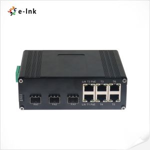 Industrial 6-Port 10/100T 802.3af/at PoE + 3-Port 100BASE-FX Ethernet Switch