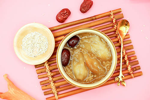 Stewed Instant Fish Maw Porridge With Red Date And Qunioa custom , Paired with high-quality grains