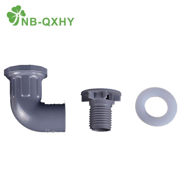 Round Head Aquarium Air Tube Sewage Seafood Pool Bulkhead Fittings Connector