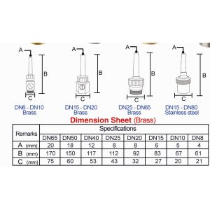 Adjustable Brass Fountain Nozzle Singe Jet Series With Adjustable Valve