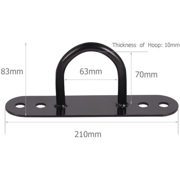 300 kg Load Capacity Carbon Steel Bicycle Wall Anchor for Battle Rope/Resistance Bands