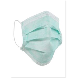 Non Toxic Green Disposable Face Mask Comfortable With CE FDA ISO13485