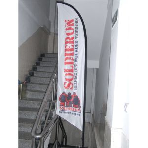 Display Outdoor Flying Banners Stand Single / Double Sides With Dye - Sublimatio