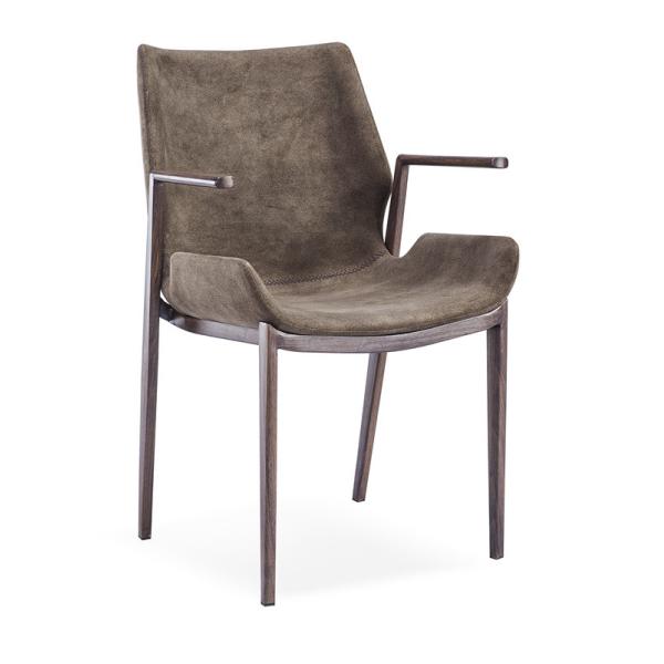 Buy PU Metal Wood Dining Chair at wholesale prices