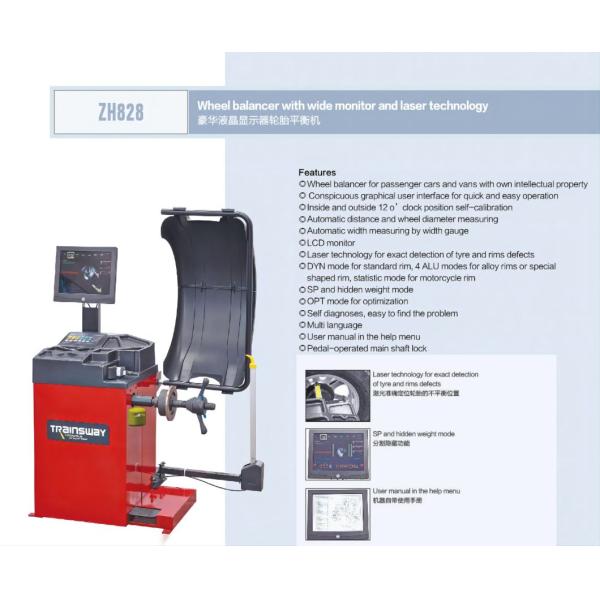 Wheel Service Equipment Auto Wheel Balancing Wheel Balancer Trainsway Zh828