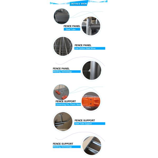 Construction Temp Fence Panels 2.1mx2.4m AS4687-2007 standard 3.8mm wire dia 60mm x 150mm spacing