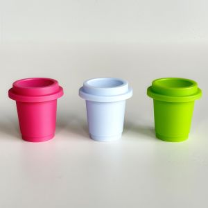 China Portable 8ml Disposable Plastic PP Cups with Food Grade Foil Lid for Coffee Powder and Instant Beverages on sale