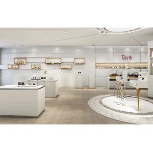 Fashion Anti Rust Luxury Display Cabinets Hardware Showcase Cosmetic Display