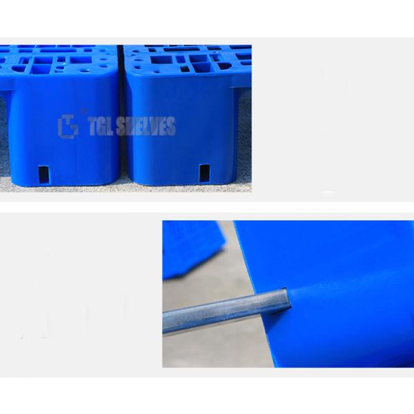 Heavy Duty Blue Euro Pallets , Plastic Export Pallets 1300mm×1100mm×155mm