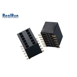 PA6T Female Header Connector 1.27mm Pitch SMD Type Phosphor Copper Contact