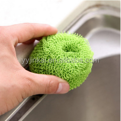Nano Fiber Dish Scrubber Non-Scratch Scouring Pads for Non-Stick Cookware Ring Scourer, Assorted Colors 1pcs with 1handle