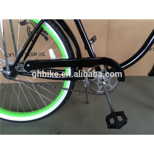 Green Aluminum Alloy Rim 26inch Cruiser Bike with Steel Fork Material and Green Color