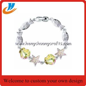 China Zinc alloy Fashion Jewelry metal Bracelet with Diamond for custom on sale
