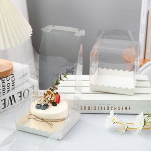 ODM Clear PVC Offset Printing Single Cupcake Box With Holder