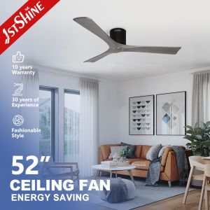 Decorative 220V Energy Saving Ceiling Fan 3 Solid Wood Blades For Restaurant