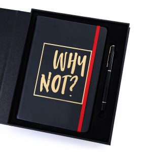 A5 Thread Sewing Pu Leather Custom Logo Work Agenda Budget Simple Design