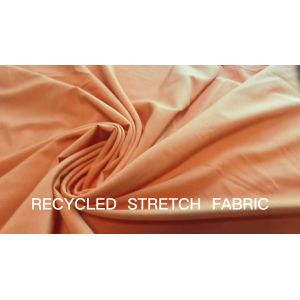 Quality unifi yarn tag GRS certification RECYCLED ELASTIC stretch 75D 100% eco friendly woven recycled fabric for sale