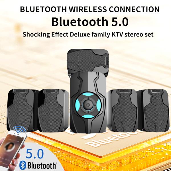 Display Screen 5.1 Channels Surround Sound BT Speaker Home Theatre System With USB SD FM Radio