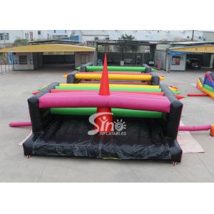 16x6m Crazy Tangled Up Adults Inflatable Obstacle Course For Outdoor Sports
