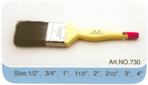 Best quality factory made different size wooden handle pure bristle paint brush No.730