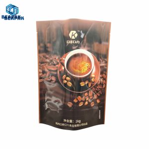 China Sauce Spices Printed 3 Side Seal Stand Up Coffee Pouches on sale
