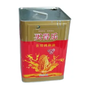 Custom empty cooking oil Square tin can edible oil Tin Can Olive Oil Empty Tin