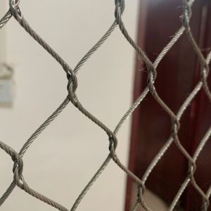 Ferrule Flexible Stainless Steel Animal Wire Rope Mesh For Anti Falling