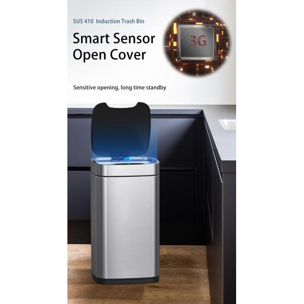 Living Room High-end Light Luxury Modern Induction Toilet with Cover Simple Smart Household Trash Can