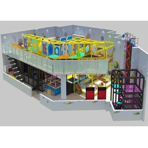 Indoor Training Trampoline Park Playground Commercial With Ninja Course