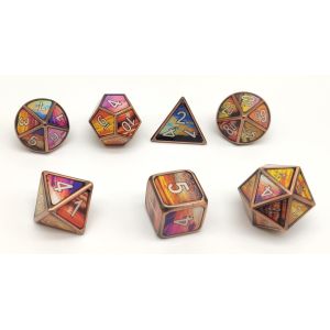 Antiwear Nontoxic Metal Dice RPG Exquisite Carving For Collection