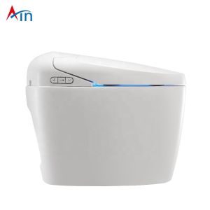 Automatic Flush One Piece Round Toilet , Integrated Electric Toilet