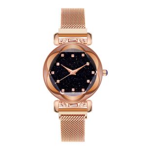 High Bright Women Starry Sky Waterproof Watch With Thickening And Hard Acrylic