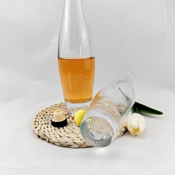 Beverage Glass Bottles 200ml 375ml 500ml 750ml Long Neck Ice Wine Bottles With Lid/Cork