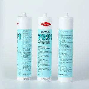 Glass Assembling Dowsil 7091 Adhesive Sealant , Flexible Silicone Sealant