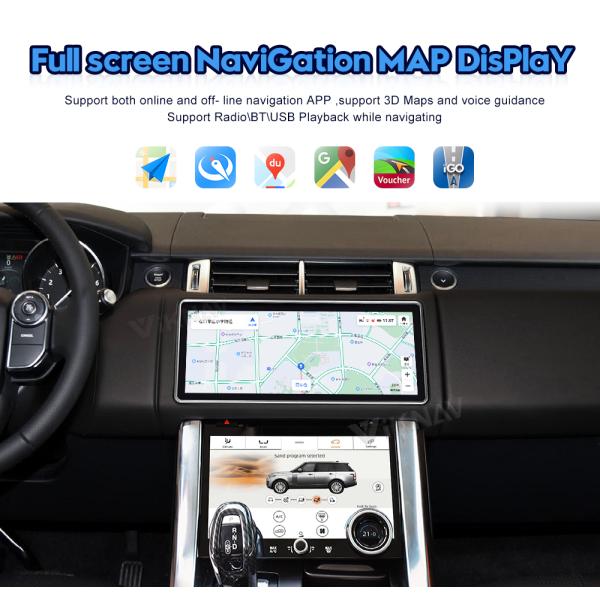 Viknav Car Radio For Land Rover Range Rover Sport L494 (2013-2017) 12.3 inch Rotating GPS Stereo Navigation Multimedia