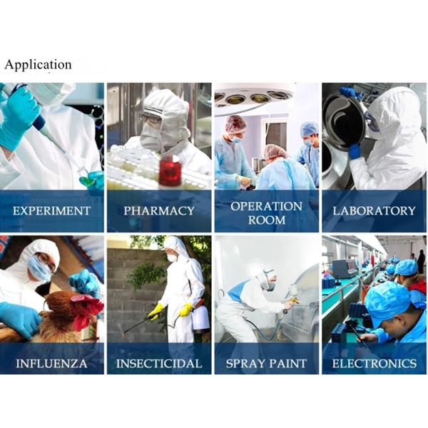 Waterproof Type 4 Disposable Coveralls Taped Disposable Coverall With Thumb Loop