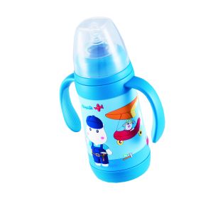 3in1 Step Double Wall Stainless Steel Vacuum Baby Bottles 350ml