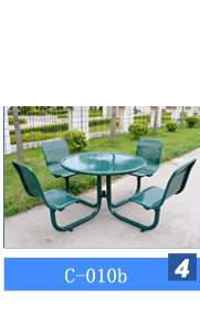 Waterproof Metal Picnic Table With Benches Anti Rust Durable Weather Resistant