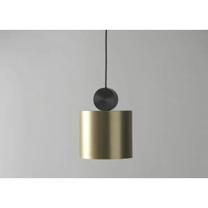 LED Black and Gold Indoor Lighting Adjustable Long Cord Staircase Brass Pendant