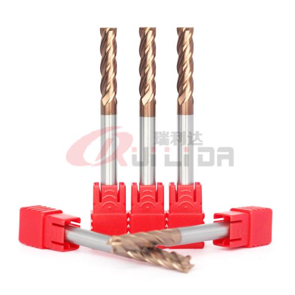 Solid Carbide 1/4 Inch End Mill Extra Long AlTiSiN Coating