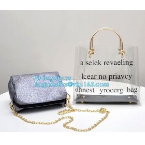 Waterproof transparent pvc shoulder bag beach tote bag, Stylish young outdoor