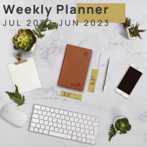 FSC Pocket Size Monthly Planner From JUL 2023 To JUN 2023 Black