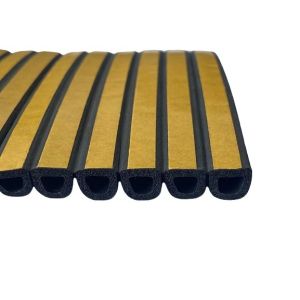 D Type EDPM Foam Self-Adhesive Door and Window Rubber Seal Strip for Soundproof