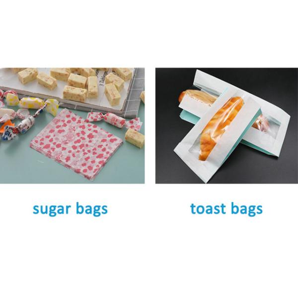 Food Grade Sugar Wrapping White Kraft Paper 40g 50g Light Weight In Rolls