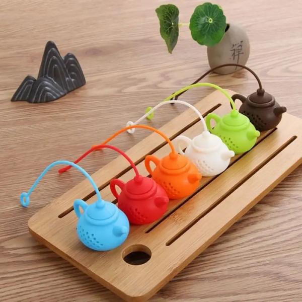 Silicone Tea Bag Leaf Filter Diffuser Portable Tea Infuser for Creative Teapot Shape
