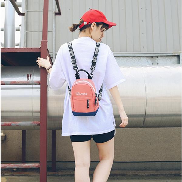 New personality fashion Hong Kong wind mobile phone bag single-shoulder slanting straddle small backpack female backpack
