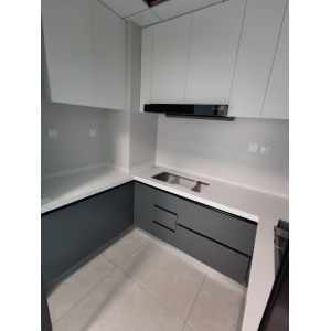 Modern Kitchen Cabinet with Melamine Door Panel Customizable